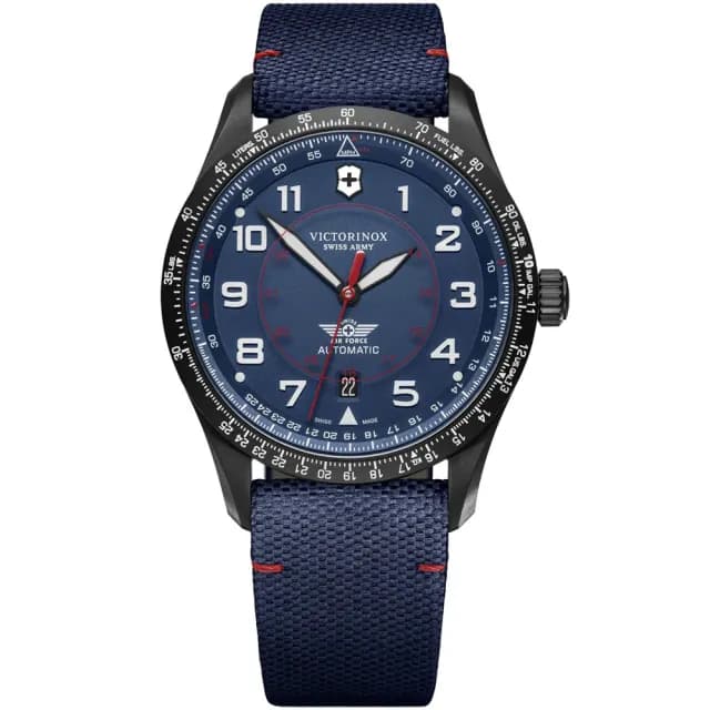 【VICTORINOX 瑞士維氏】AirBoss 經典飛行機械腕錶 七夕 情人節 送禮 推薦(VISA-241998)
