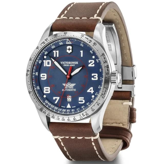 【VICTORINOX 瑞士維氏】AirBoss 經典飛行機械腕錶 父親節 禮物  送禮 推薦(VISA-241887)