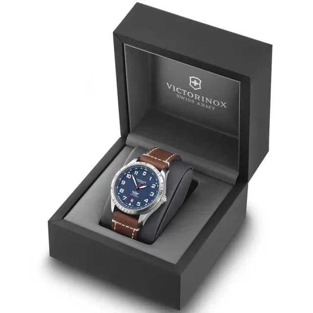 【VICTORINOX 瑞士維氏】AirBoss 經典飛行機械腕錶 父親節 禮物  送禮 推薦(VISA-241887)