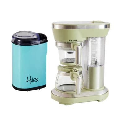 【Hiles】虹吸式咖啡機送電動咖啡豆研磨機(萃茶泡茶機/奶茶機/磨豆機)