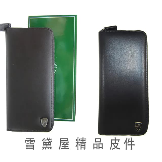 【SNOW.bagshop】父親節禮物 真皮包包  長夾專櫃男仕長夾100%進口軟牛皮U型拉鍊包覆型主袋口大容量中性款