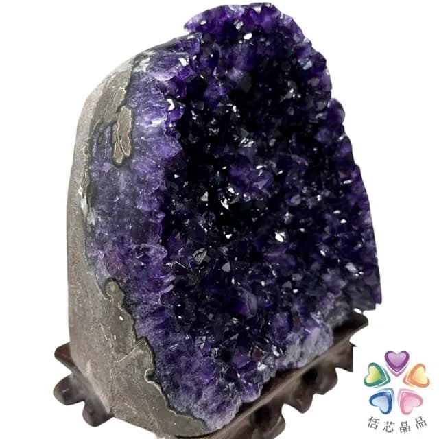 【恬芯晶品】ZA1頂級烏拉圭帝王紫水晶開運招財(辦公室消磁淨化風水財運業績財位招貴人紫晶鎮新年禮物新春)