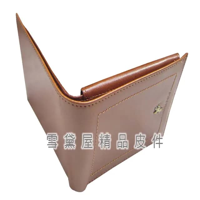 【SNOW.bagshop】父親節禮物 短夾專櫃男仕短型皮夾100%進口原皮革標準尺寸固定證夾附品牌禮盒