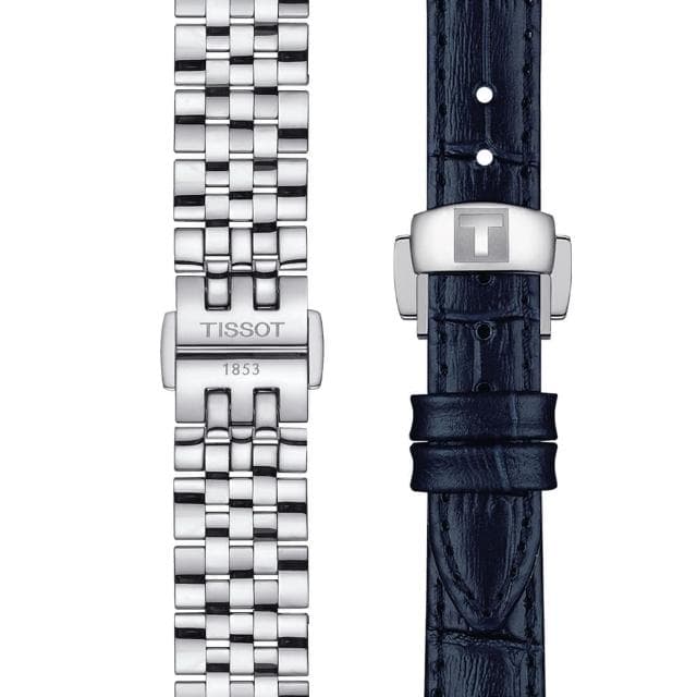 【TISSOT 天梭 官方授權】力洛克 48小時動力儲存真鑽羅馬數字機械套錶-29mm 情人節 禮物(T0062071103601)