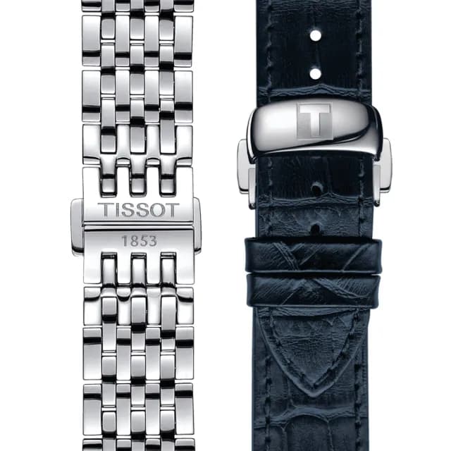 【TISSOT 天梭 官方授權】力洛克 80小時動力儲存羅馬數字機械套錶-39.3mm 情人節 禮物(T0064071103303)