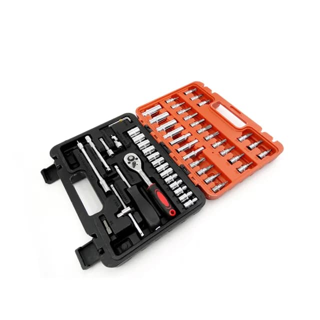 【MASTER】53件組 手動套筒組 家用套筒組 修車工具 扳手汽修 工具套裝 5-SS53(萬向接杆 螺絲刀 工具套筒)