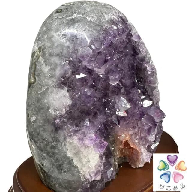 【恬芯晶品】PD2烏拉圭方解石水晶開運外來財(紫水晶消磁淨化財運財位招財招貴人紫晶鎮新年禮物新春)