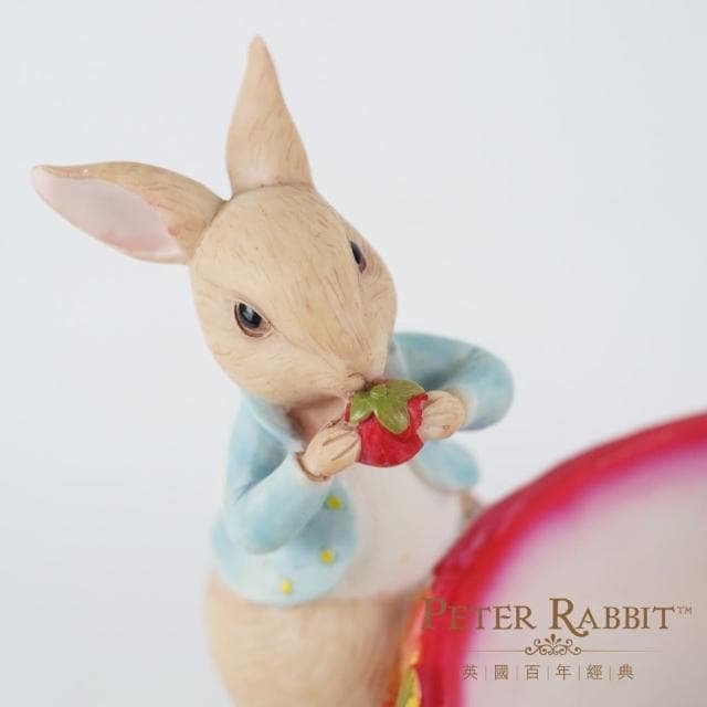 【英國比得兔Petter Rabbit】比得兔草莓小置物盤(擺飾 鑰匙零錢 糖果盤 入厝禮品 收納盒 poly)