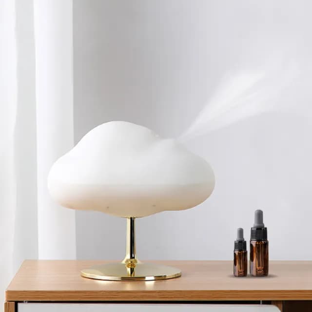 【Beroso 倍麗森】雲眠柔霧靜音水氧香薰機(情人節禮物 生日禮物 擴香 夜燈 加濕器 雲朵燈 母親節禮物)