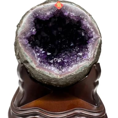 【恬芯晶品】JC29頂級烏拉圭紫晶洞4.16KG錢袋子(圓洞聚財招財貴人開運風水帝王紫水晶新居禮物新年新春)