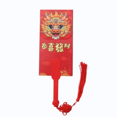 【1組6入 龍年十卡扇形紅包袋】小資紅包也霸氣(氣派 百元鈔好塞 過年 新年 恭喜發財 長輩 農曆 吉祥禮物)