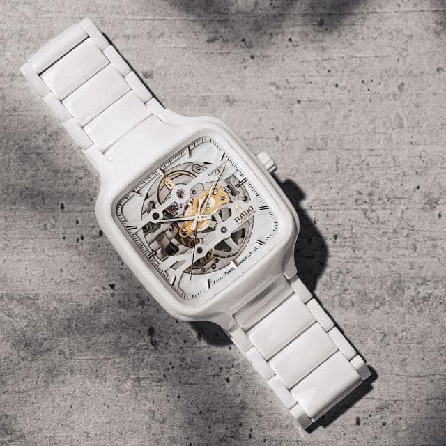 【Rado 雷達表】True真系列方形真讚開芯自動機械腕錶送禮推薦(R27126012)