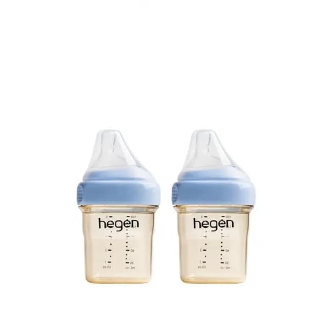 【hegen】金色奇蹟PPSU多功能方圓型寬口奶瓶 150ml 雙瓶組(母嬰用品 新生禮 月子中心 不含塑化劑)
