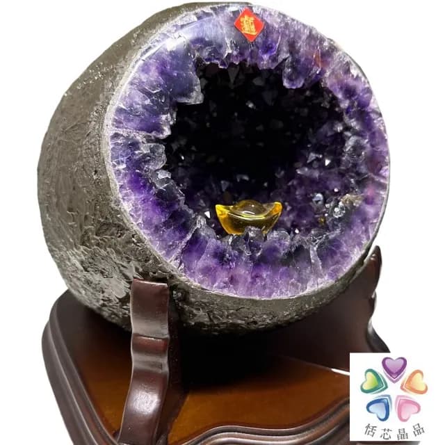 【恬芯晶品】JC47頂級烏拉圭紫晶洞4.8KG錢袋子(圓洞聚財招財貴人開運風水帝王紫水晶新居禮物新年新春)