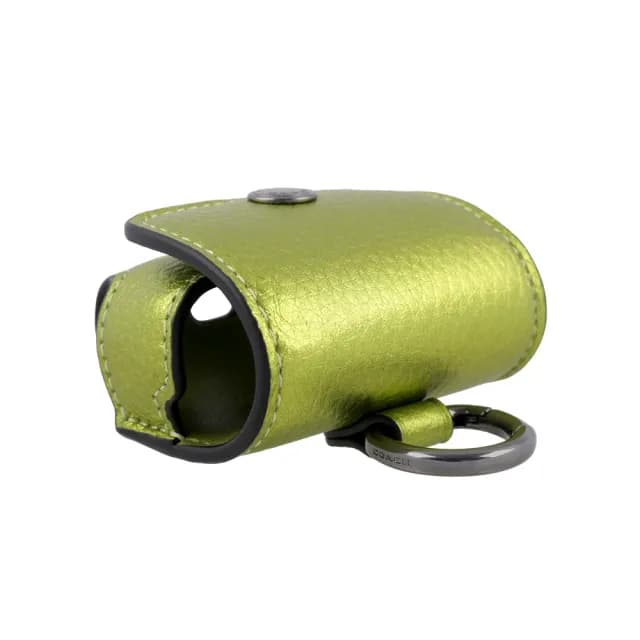 【COACH】荔枝皮革及小牛皮 Airpods Pro 無線耳機套(水晶黃)