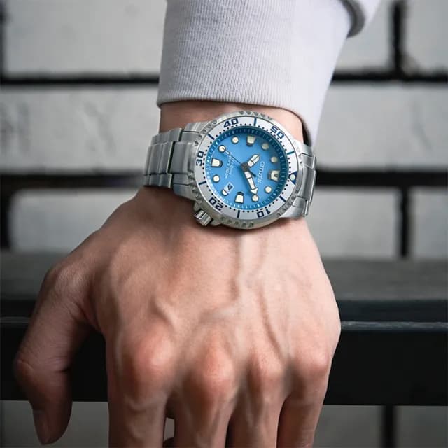 【CITIZEN 星辰】PROMASTER 200米光動能潛水錶  手錶 冰藍 男錶 禮物 推薦(BN0165-55L)