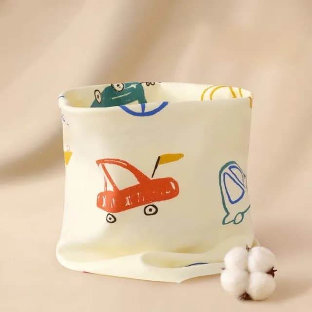 【童話飾界】多功能純棉加絨加厚親子款-套頭圍巾兒童圍脖-脖套口罩帽子頭巾(厚-奇幻汽車)