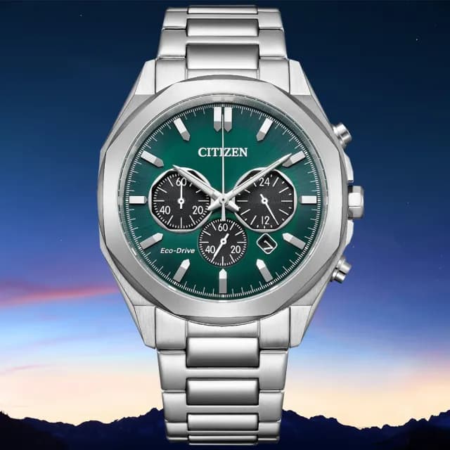 【CITIZEN 星辰】Chronograph系列 型男必備三眼計時腕錶 七夕 情人節 送禮 推薦(CA4590-81X)