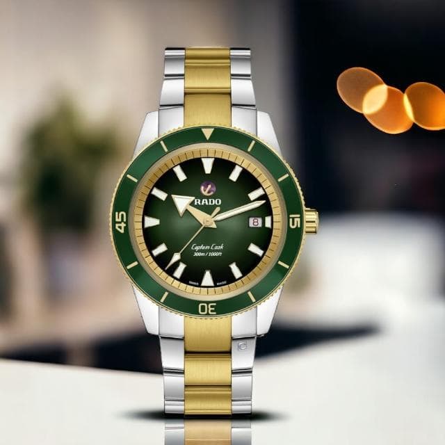 【Rado 雷達表】庫克船長 陶瓷框 自動機械 潛水錶送禮推薦(R32138303)