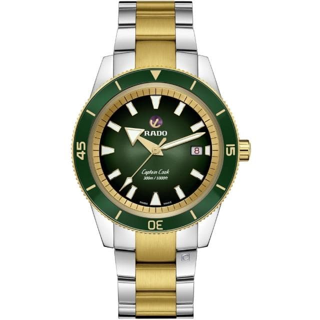 【Rado 雷達表】庫克船長 陶瓷框 自動機械 潛水錶送禮推薦(R32138303)