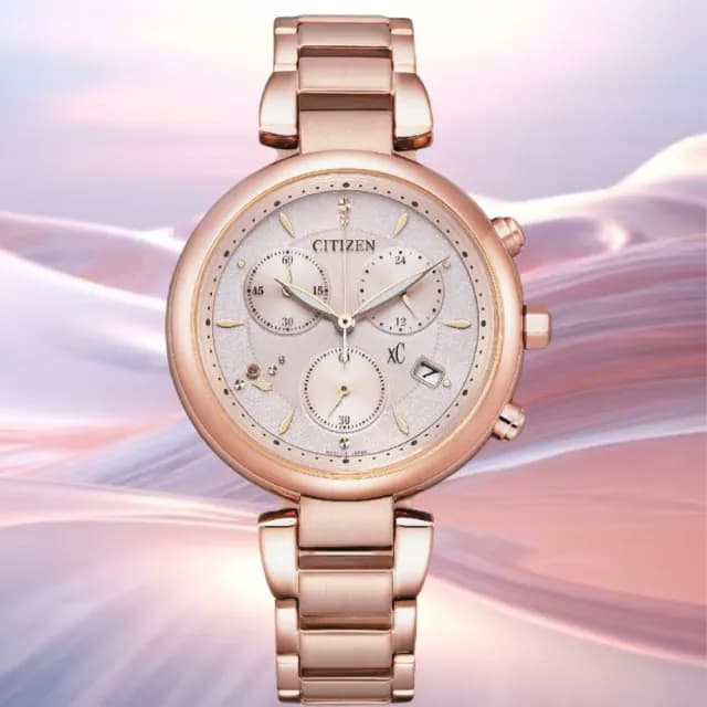 【CITIZEN 星辰】台灣限定款 禮物推薦 光動能計時腕錶(FB1452-66W 田馥甄配戴款)
