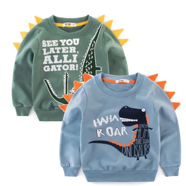 【橘魔法】毛圈棉恐龍長袖上衣(長袖衛衣 長袖上衣 長袖 男童   童裝)