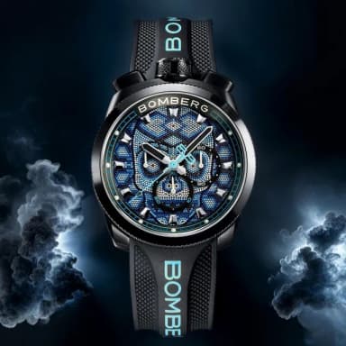 【BOMBERG】炸彈錶 BOLT-68 藍色骷髏頭石英手錶-45mm 送禮 禮物 推薦(BS45CHPBA.SKP-5.3)