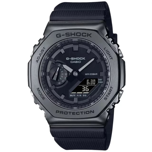【CASIO 卡西歐】G-SHOCK  時尚酷炫八角雙顯腕錶 禮物 送禮 推薦(GM-2100BB-1A)