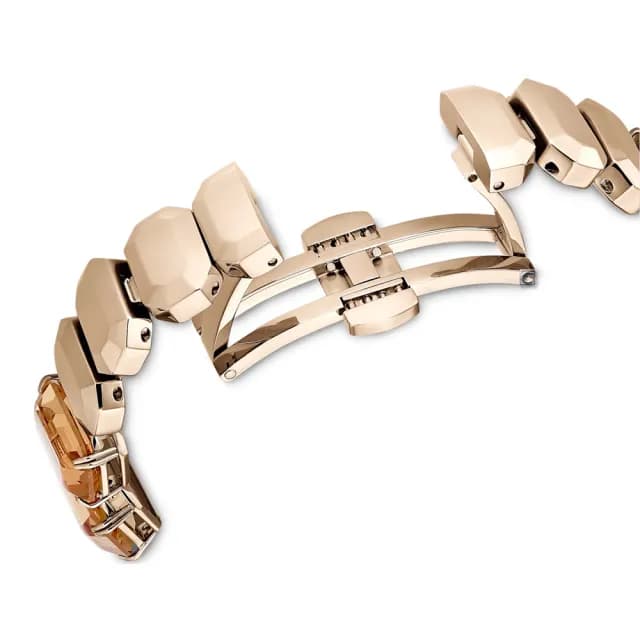 【SWAROVSKI 施華洛世奇】方形 水晶切割 手錶 女錶 百搭 雙11最低價(粉/棕/綠)