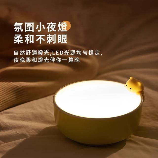 【貓奴必敗】多功能喵喵可愛造型小夜燈(電子時鐘 鬧鐘 感應 USB充電 床頭燈 led桌燈 居家擺飾 裝飾品 禮物)