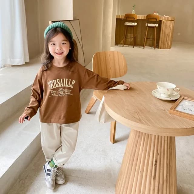 【橘魔法】卡通印花短版長袖上衣(薄長袖 大童 兒童 女童 男童 中性款 中童 童裝)