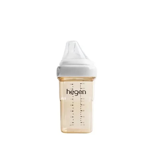 【hegen】金色奇蹟PPSU多功能方圓型寬口奶瓶 240ml(母嬰用品 新生禮 月子中心 不含塑化劑)