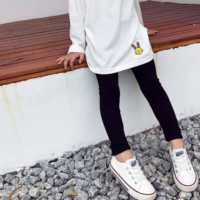 【橘魔法】螺紋坑條彈性長褲(內搭褲 長褲 安全褲 內搭褲 貼身褲 女童 兒童 童裝 中童)