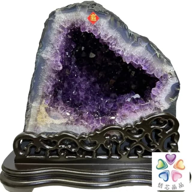 【恬芯晶品】8.65kg精選巴西火型紫水晶洞新居財位擺設XA15(紫鈦晶晶洞開運招財招貴人開業財位新春禮物)