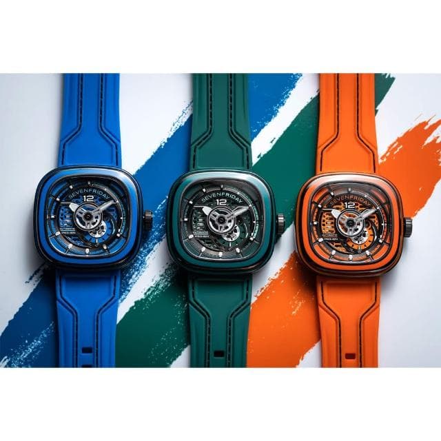 【SEVENFRIDAY】彩色碳纖維 透視自動上鍊機械錶-47X47.6mm 送禮 禮物 推薦(PS3/03)