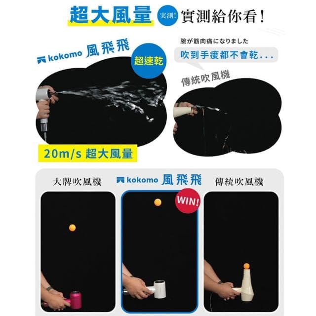 【kokomo】風飛飛・日本負離子高速吹風機(KO-IH2335)
