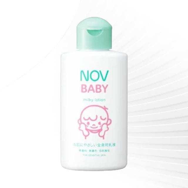 【NOV 娜芙】貝比溫和乳液 120ml(隨機贈樣包3包 嬰兒適用 臉部.身體可使用)