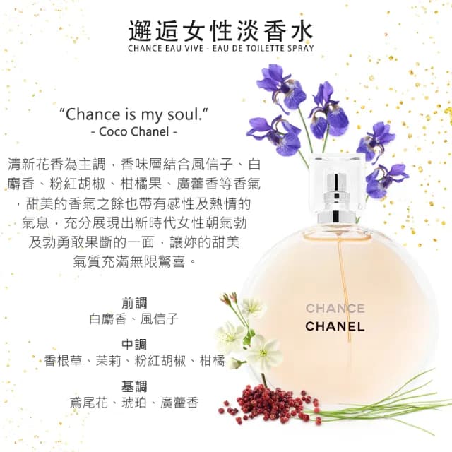 【CHANEL 香奈兒】CHANCE系列淡香水50ml 多款任選(平行輸入_粉紅甜蜜/橙光輕舞/綠色氣息/黃色邂逅)