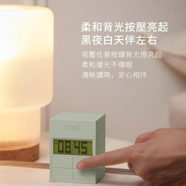 【半島良品】旋轉三合一時光魔盒桌上擺飾(時鐘 鬧鐘 交換禮物 百元禮物 生日禮物)