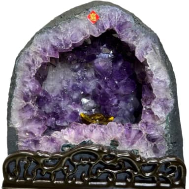 【恬芯晶品】8.85kg精選巴西紫水晶洞新居財位擺設XA58(紫鈦晶晶洞開運招財招貴人開業財位新春禮物)