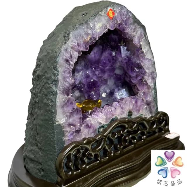 【恬芯晶品】8.85kg精選巴西紫水晶洞新居財位擺設XA58(紫鈦晶晶洞開運招財招貴人開業財位新春禮物)