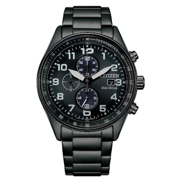 【CITIZEN 星辰】Chronograph 光動能 碼錶計時 三眼男錶 父親節 送禮 禮物推薦(CA0775-79E)