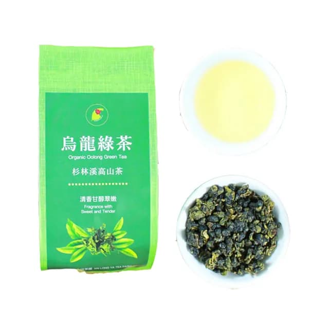 【鑫龍源】杉林溪清香甘醇翠嫩有機茶烏龍綠茶葉50gx6包組(共300g;生青茶;無焙火;無發酵;附提袋;春茶)