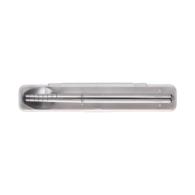 【MUJI 無印良品】不鏽鋼攜帶餐具組 含外盒/寬2x長3.8x高19cm