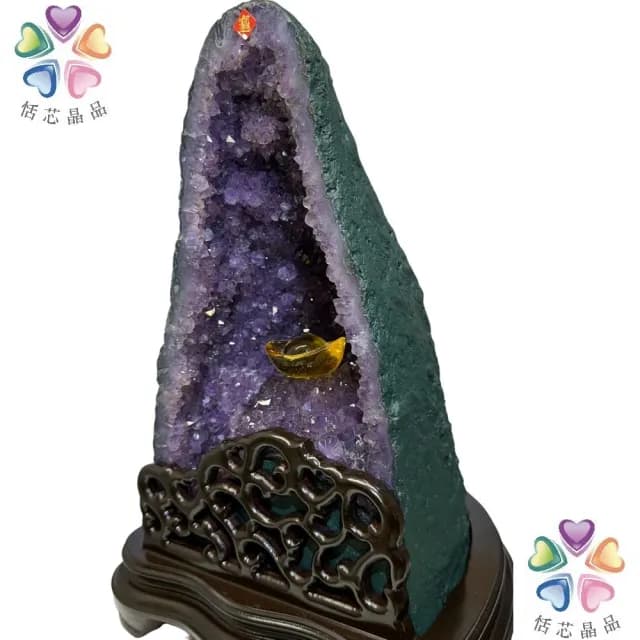 【恬芯晶品】6.5kg精選巴西紫水晶洞新居財位擺設XA64(紫鈦晶晶洞開運招財招貴人開業財位新春禮物)