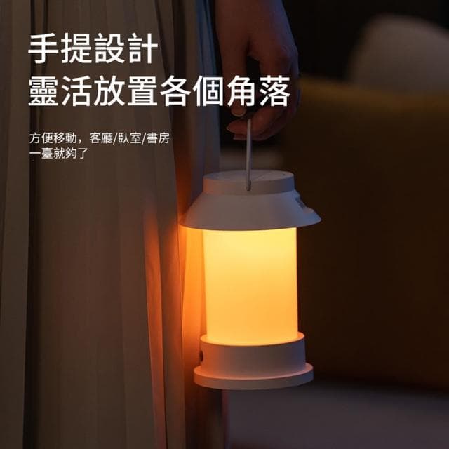 【ANTIAN】復古露營燈霧化水氧機 補水噴霧加濕器 空氣清淨機 氛圍燈 戶外燈 400ML(母親節禮物)