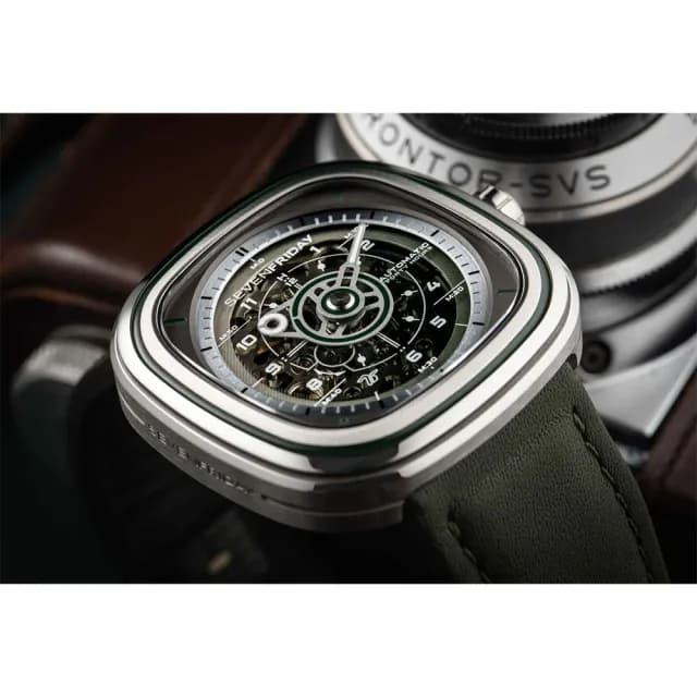 【SEVENFRIDAY】T系列 軍綠色漸層機械錶-45mm 送禮 禮物 推薦(T1/06)