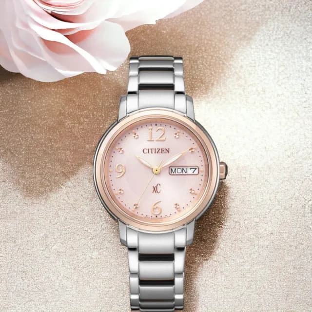 【CITIZEN 星辰】xC系列 魅力綻放 光動能 女錶 藍寶石 手錶 禮物 推薦(EW2425-57W)