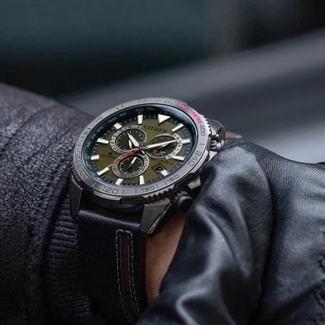 【CITIZEN 星辰】PROMASTER 運動時尚 電波錶 皮帶錶 男錶 禮物 推薦(CB5037-17X)
