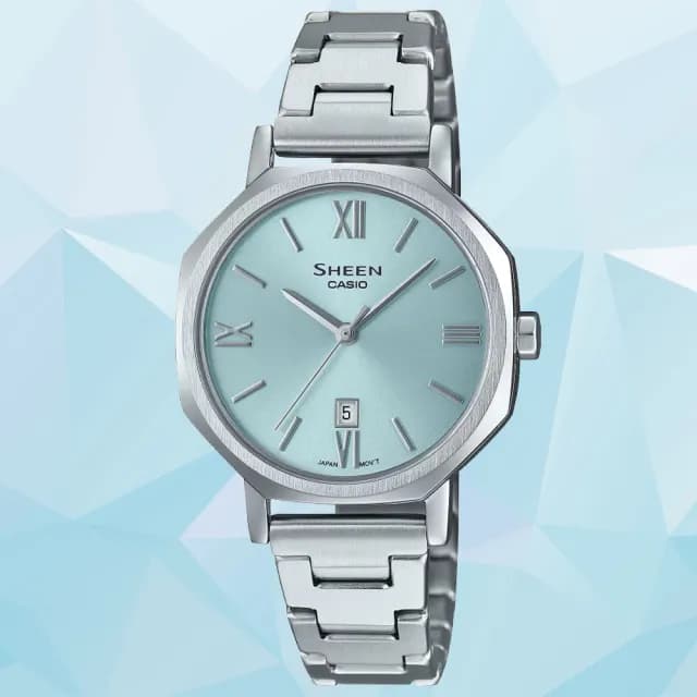 【CASIO 卡西歐】SHEEN 簡約時尚腕錶 七夕 情人節 送禮 推薦(SHE-4554D-2A)